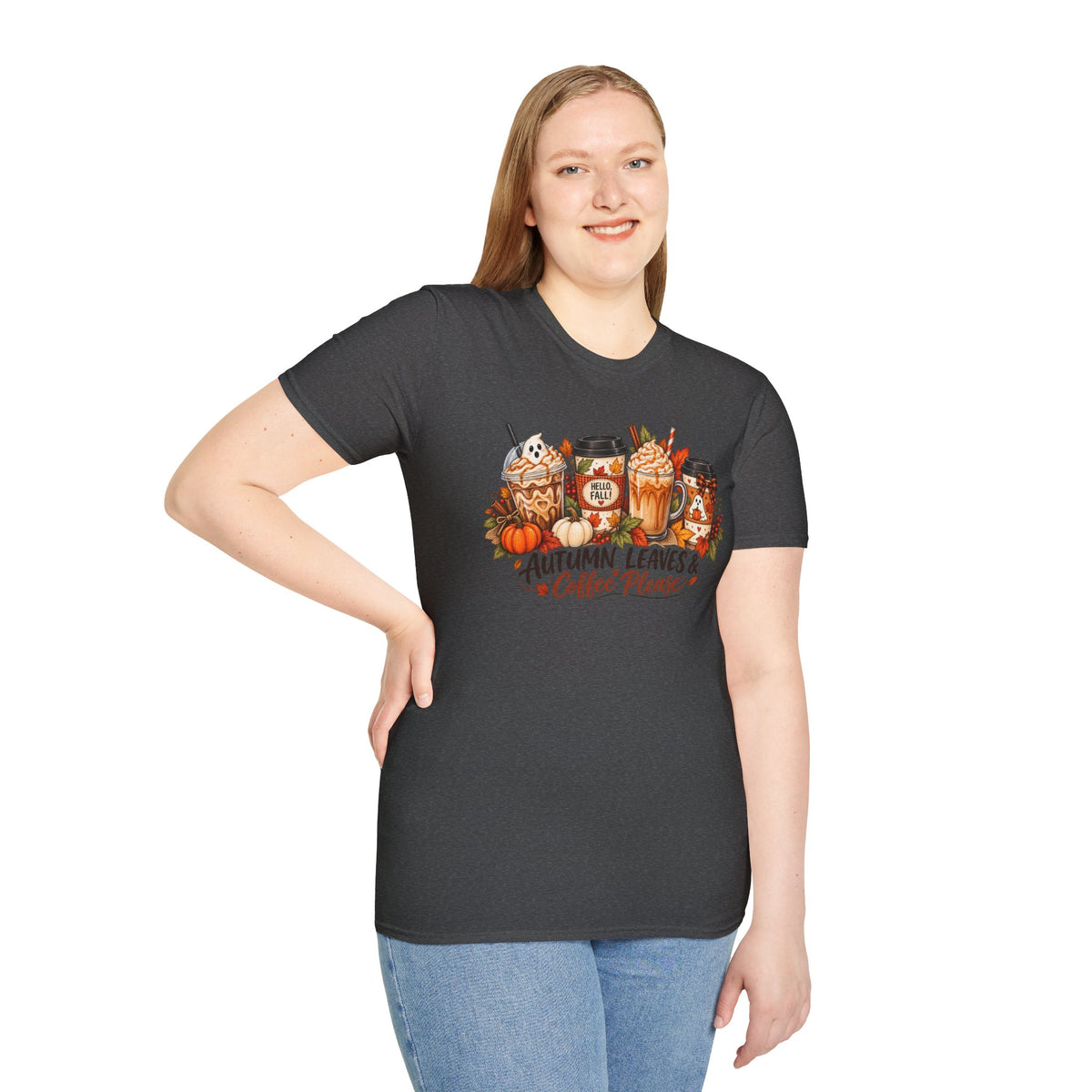 Autumn Leaves & Coffee Please T-Shirt