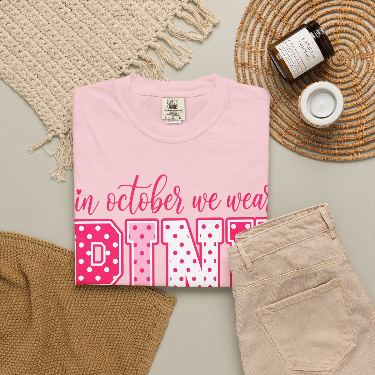In October We Wear Pink T-Shirt — Breast Cancer Awareness Tee