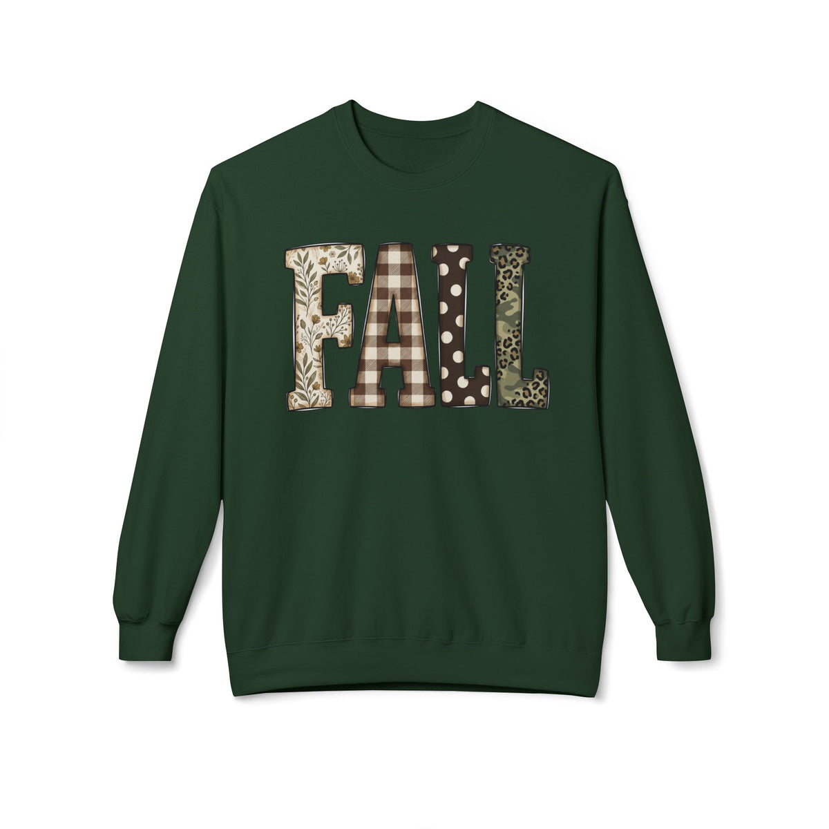 Fall Pattern Crewneck Sweatshirt