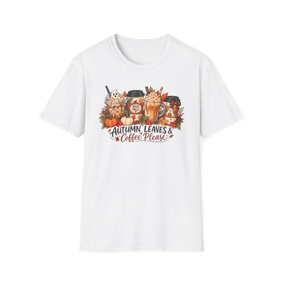 Autumn Leaves & Coffee Please T-Shirt
