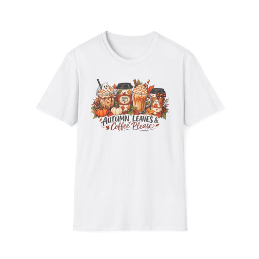 Autumn Leaves & Coffee Please T-Shirt