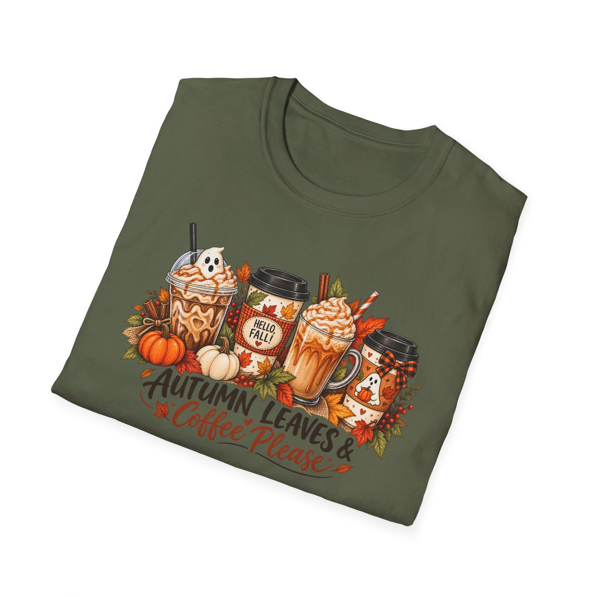 Autumn Leaves & Coffee Please T-Shirt