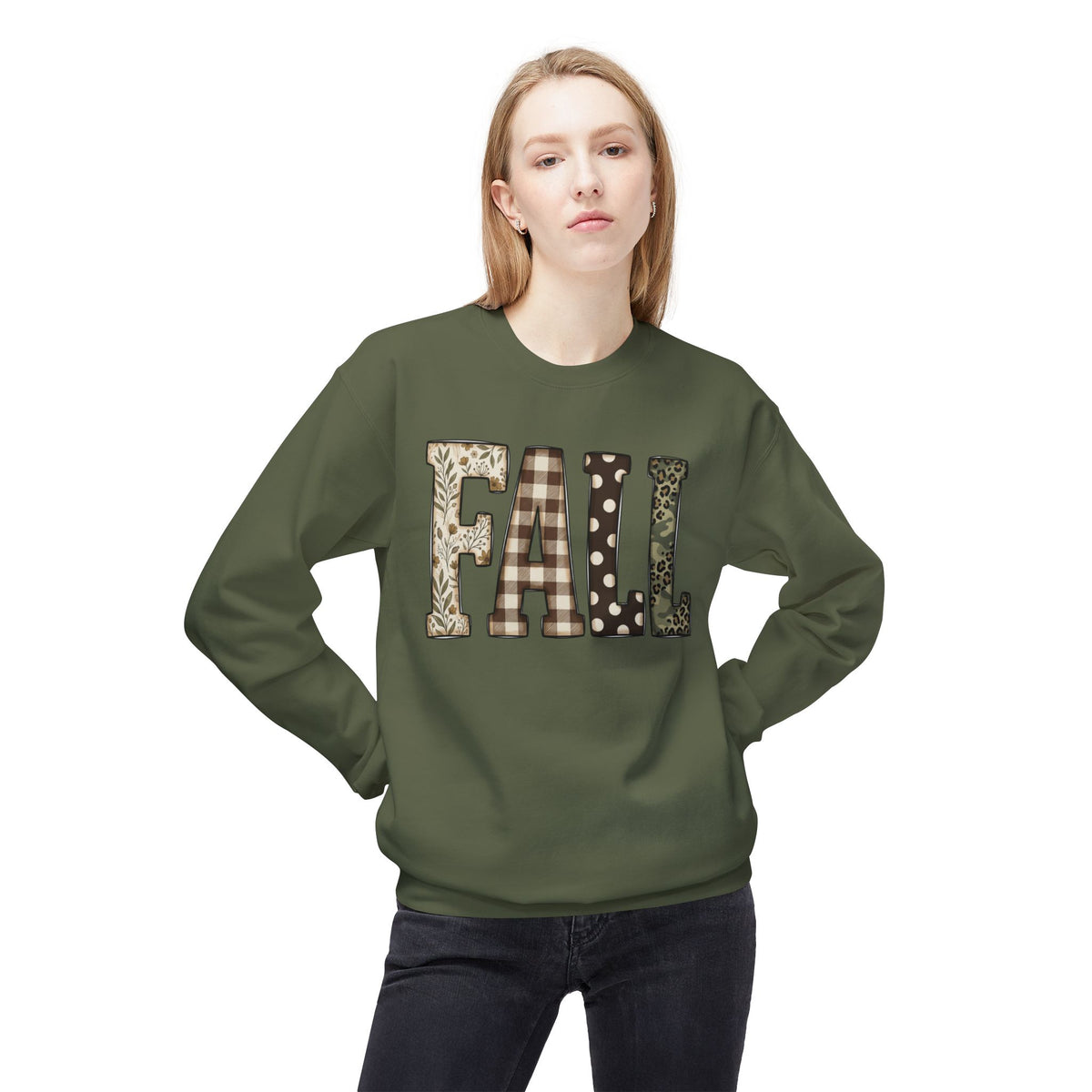 Fall Pattern Crewneck Sweatshirt
