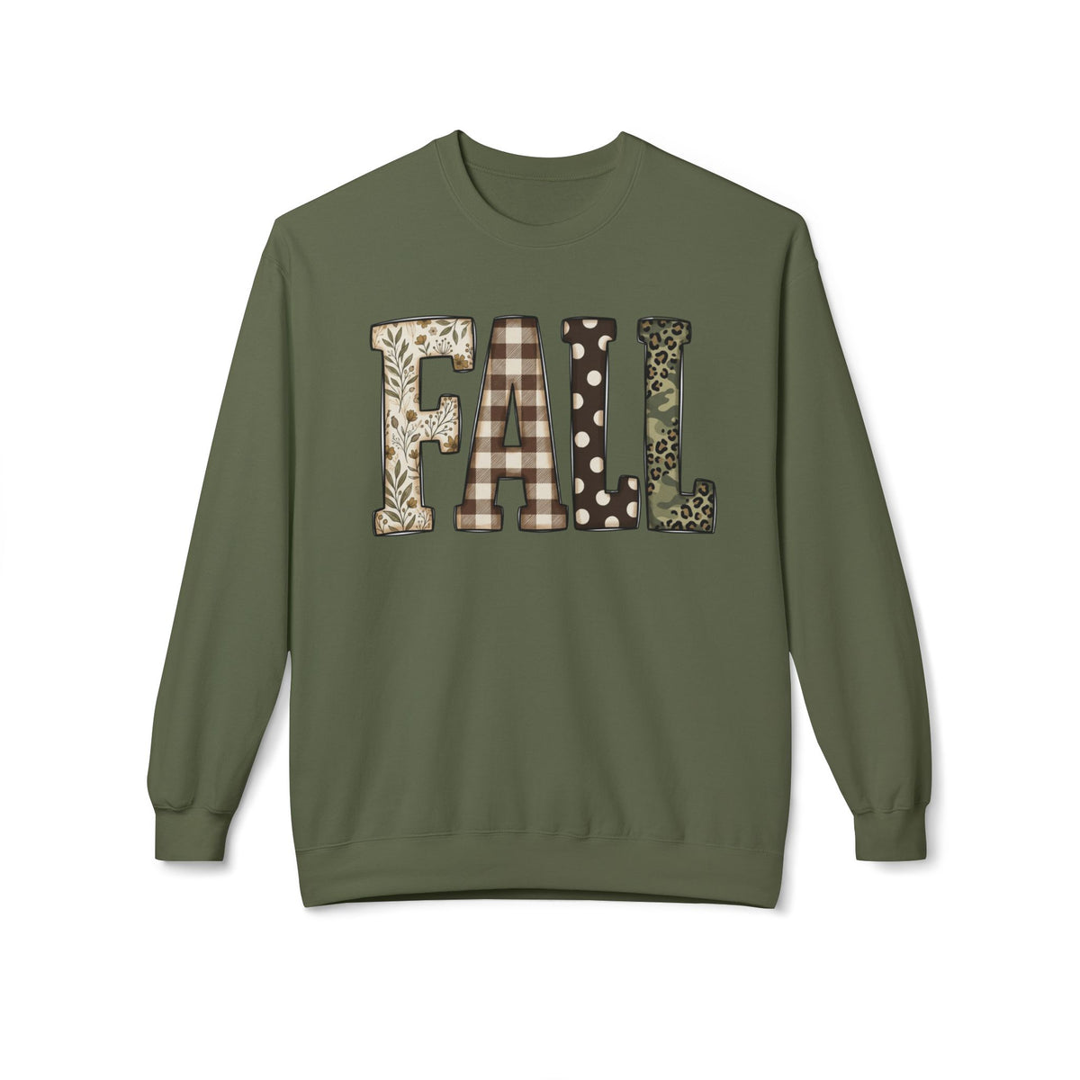 Fall Pattern Crewneck Sweatshirt