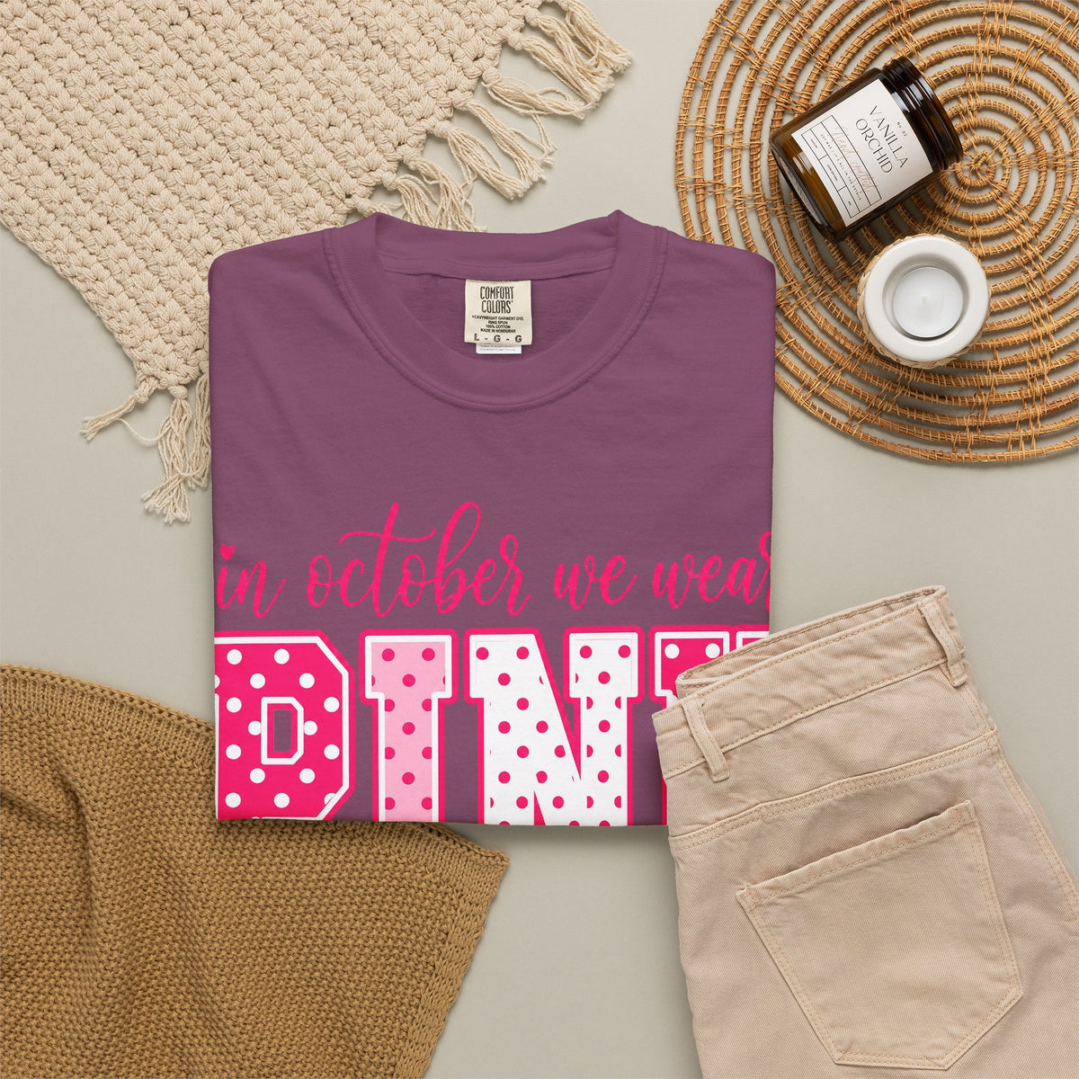 In October We Wear Pink T-Shirt — Breast Cancer Awareness Tee