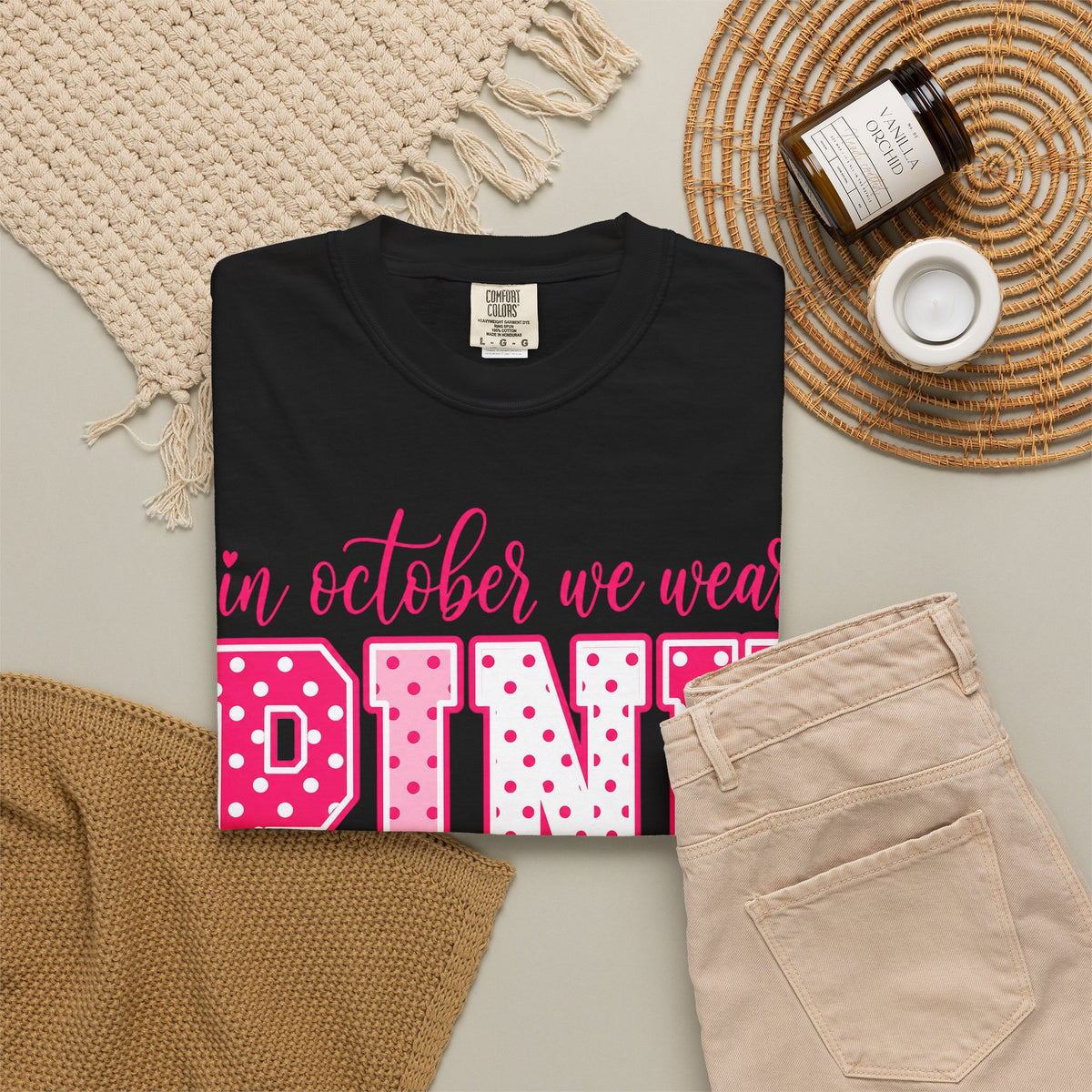 In October We Wear Pink T-Shirt — Breast Cancer Awareness Tee