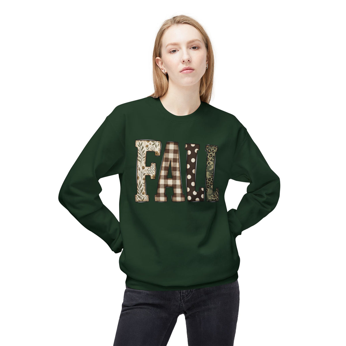 Fall Pattern Crewneck Sweatshirt
