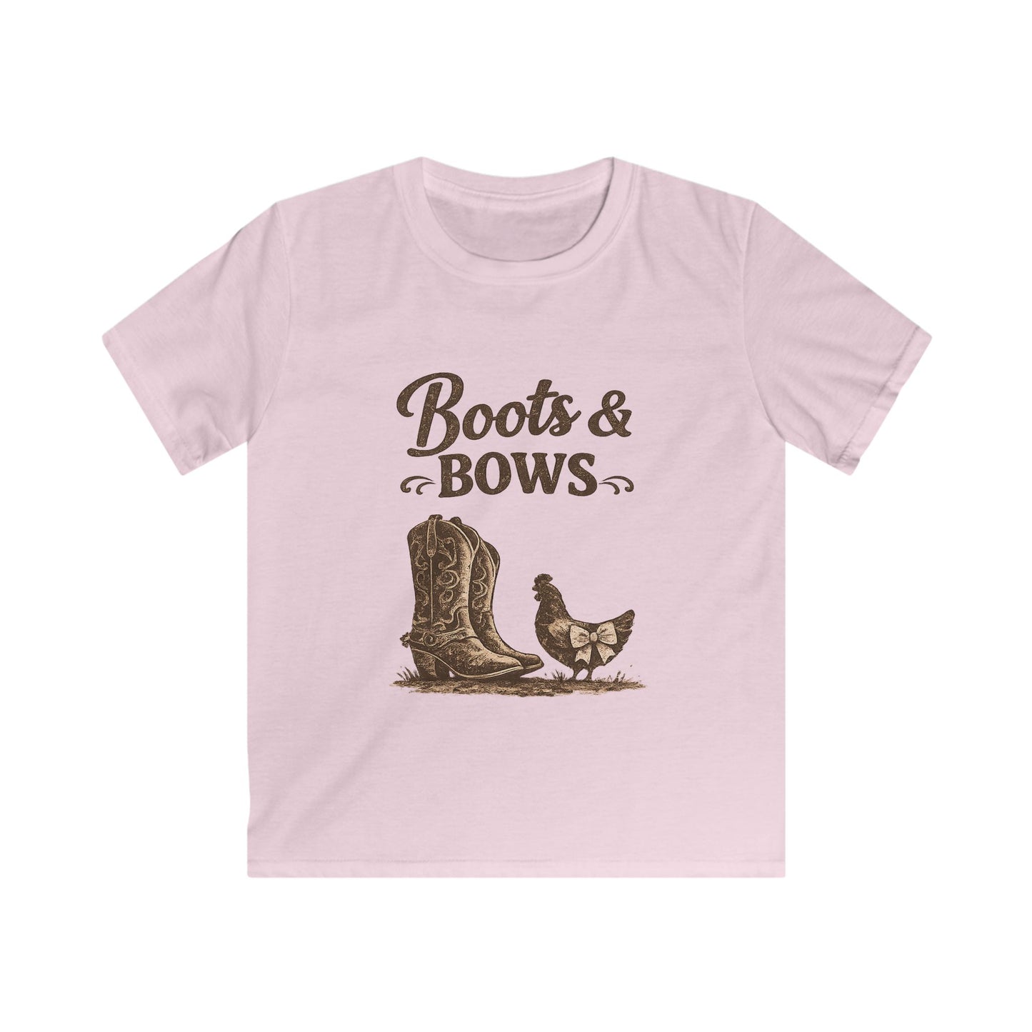 Boots & Bows - Kids Softstyle Tee