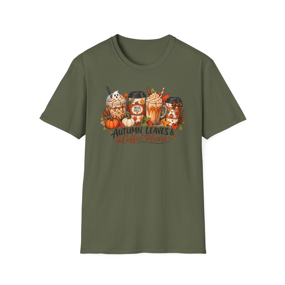 Autumn Leaves & Coffee Please T-Shirt