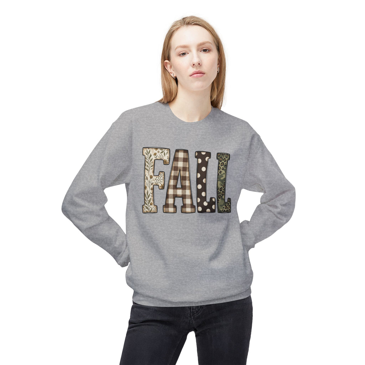 Fall Pattern Crewneck Sweatshirt