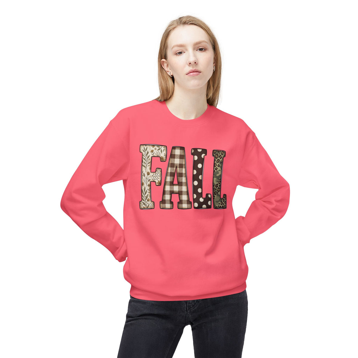 Fall Pattern Crewneck Sweatshirt