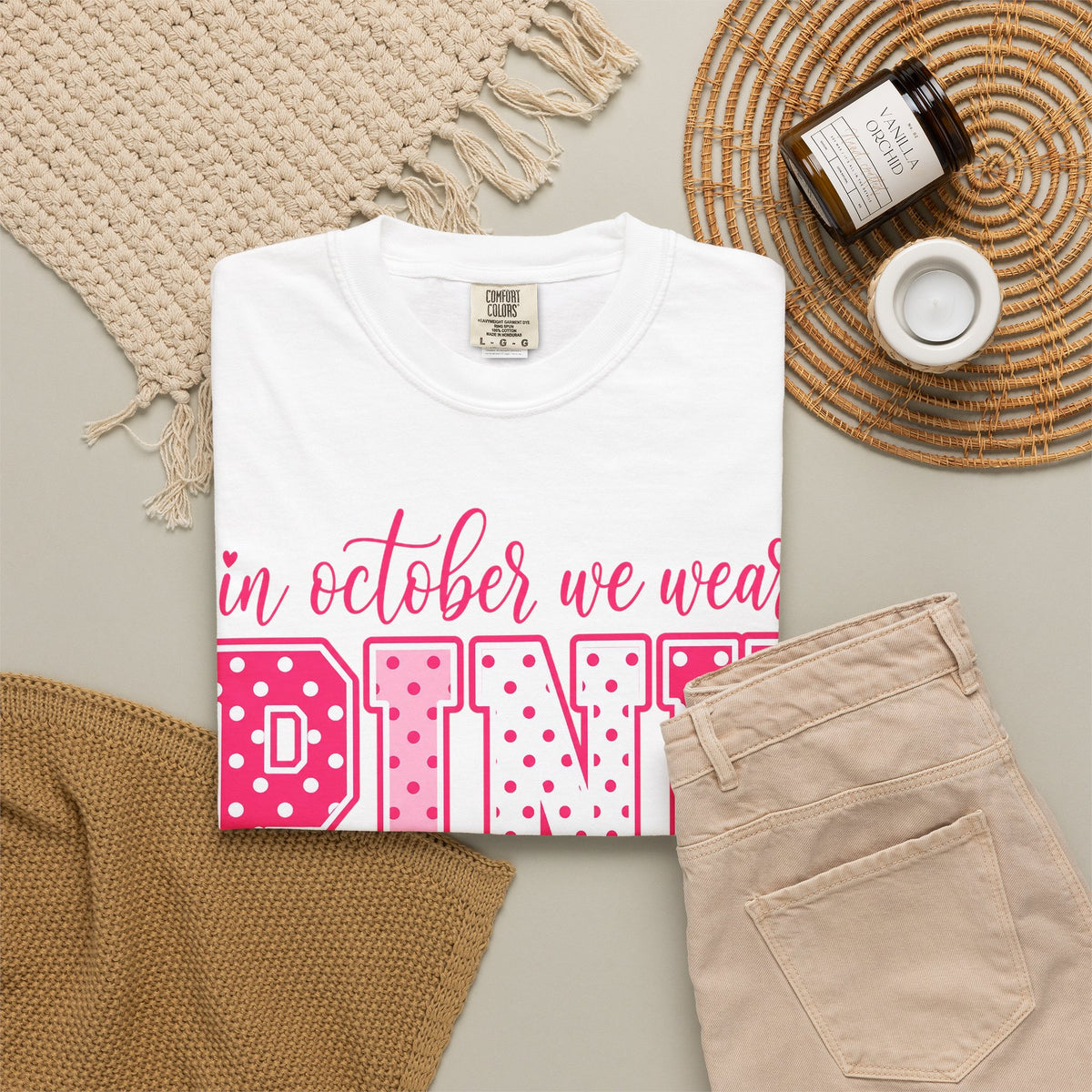 In October We Wear Pink T-Shirt — Breast Cancer Awareness Tee