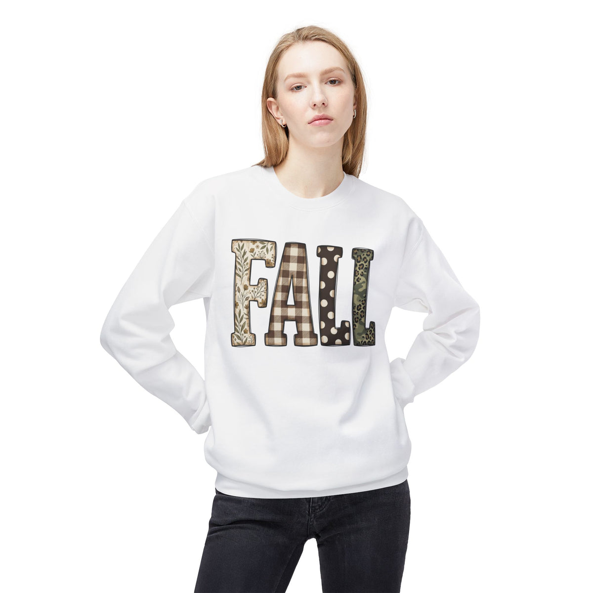 Fall Pattern Crewneck Sweatshirt