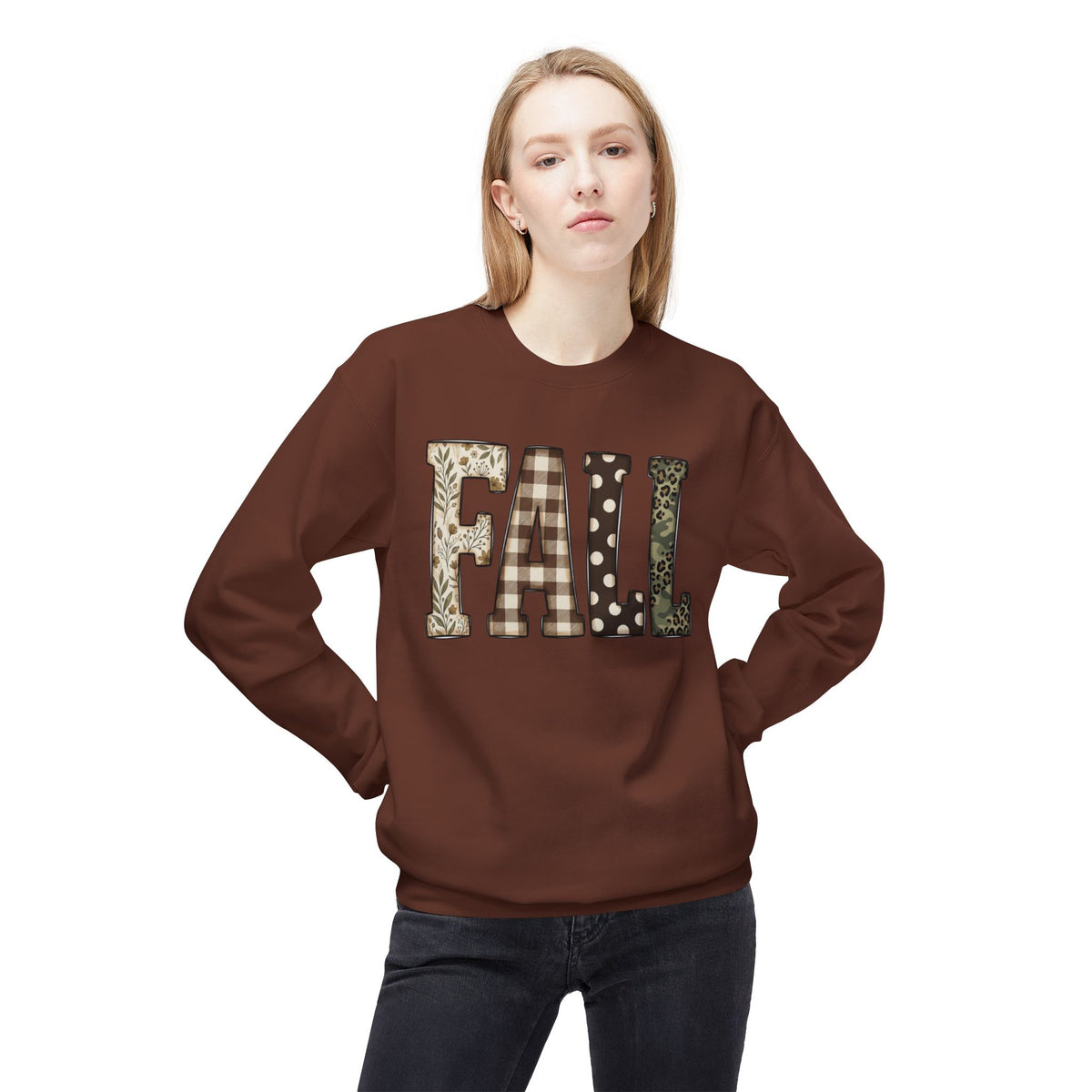 Fall Pattern Crewneck Sweatshirt